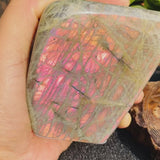 Stor (1,06 lbs.) Purple Flash Labradorite Freeform (Vare #0091)